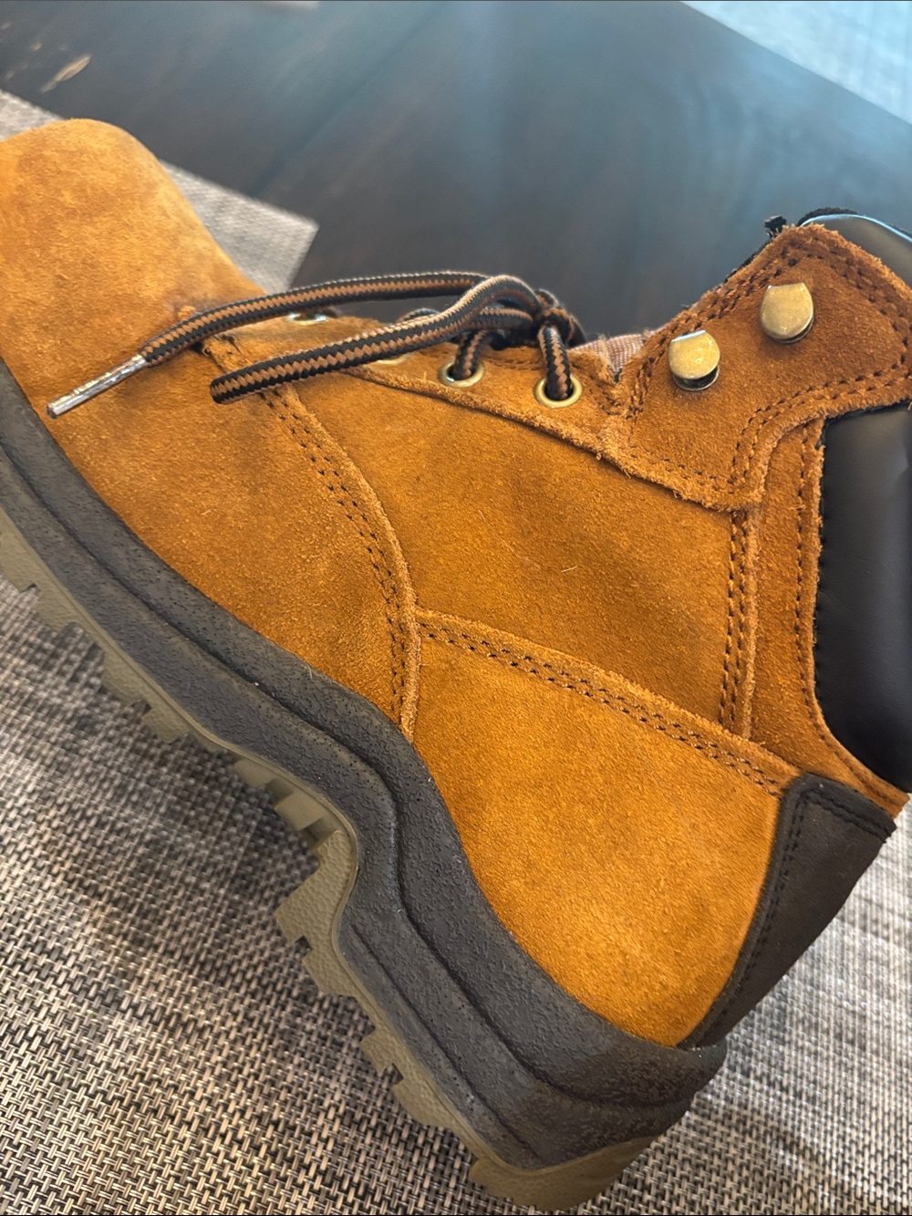 Brahma Tan Suede Work Boots 7.5 womens Black & safety toe oil resist waterproof - Picture 10 of 15